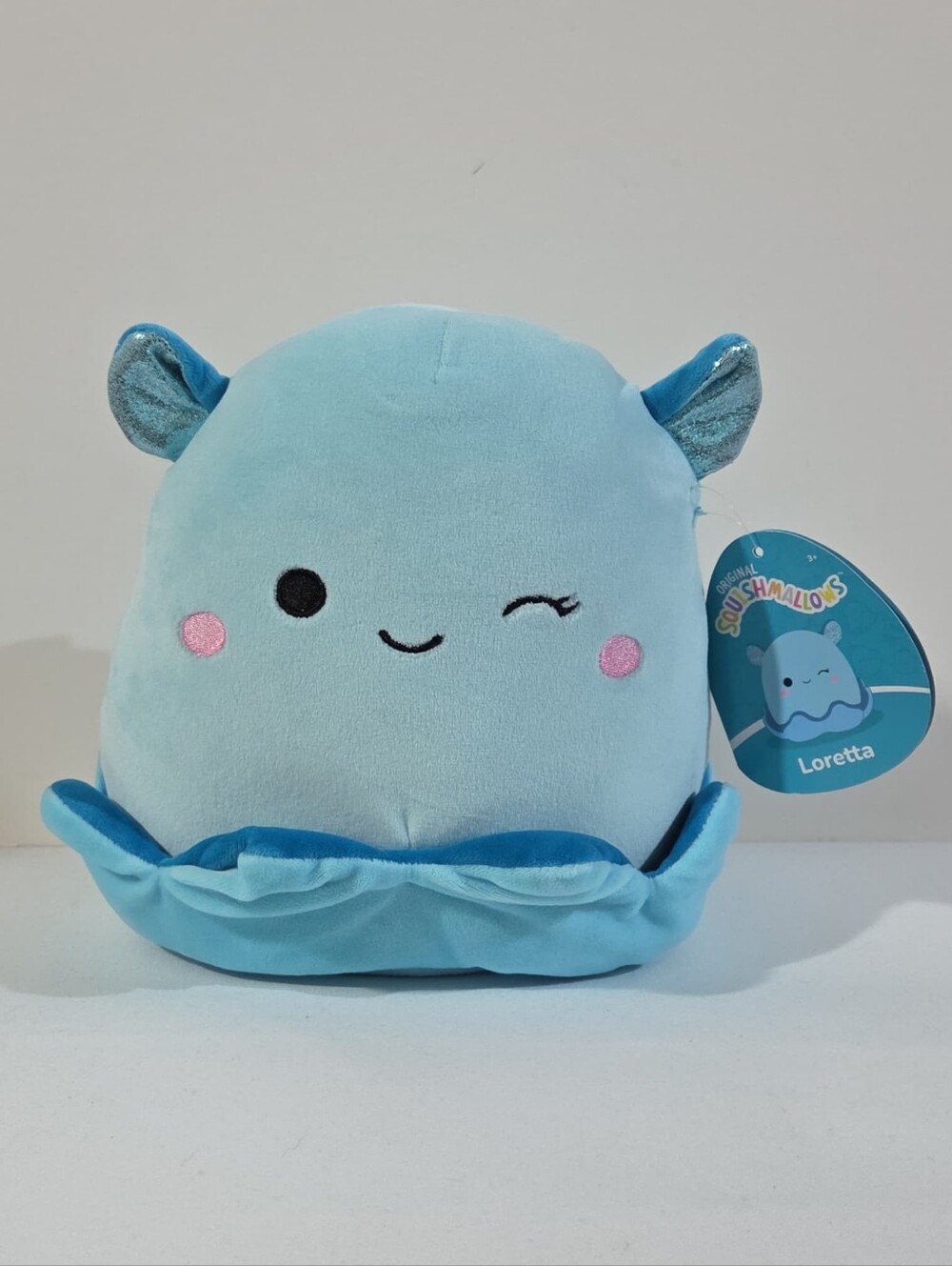8" Loretta blue octopus squishmallow plush